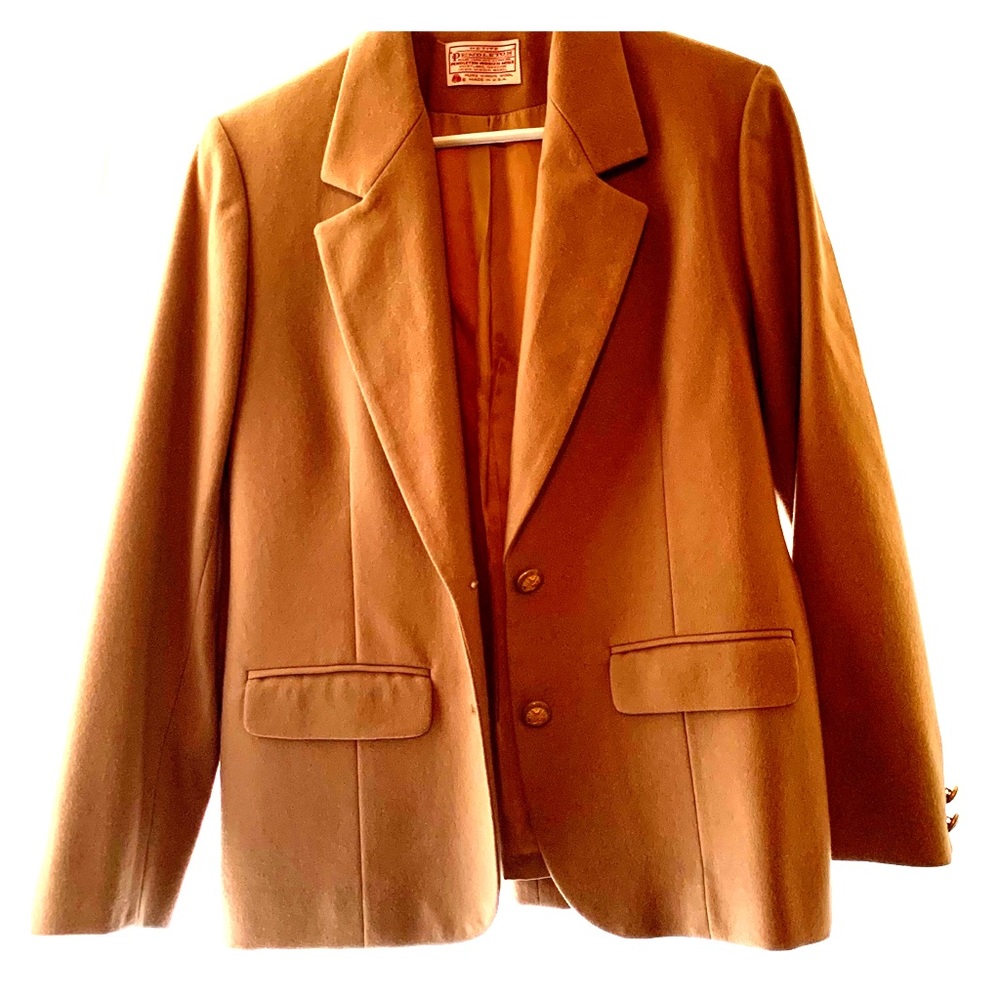 Pendleton camel 100% virgin wool blazer